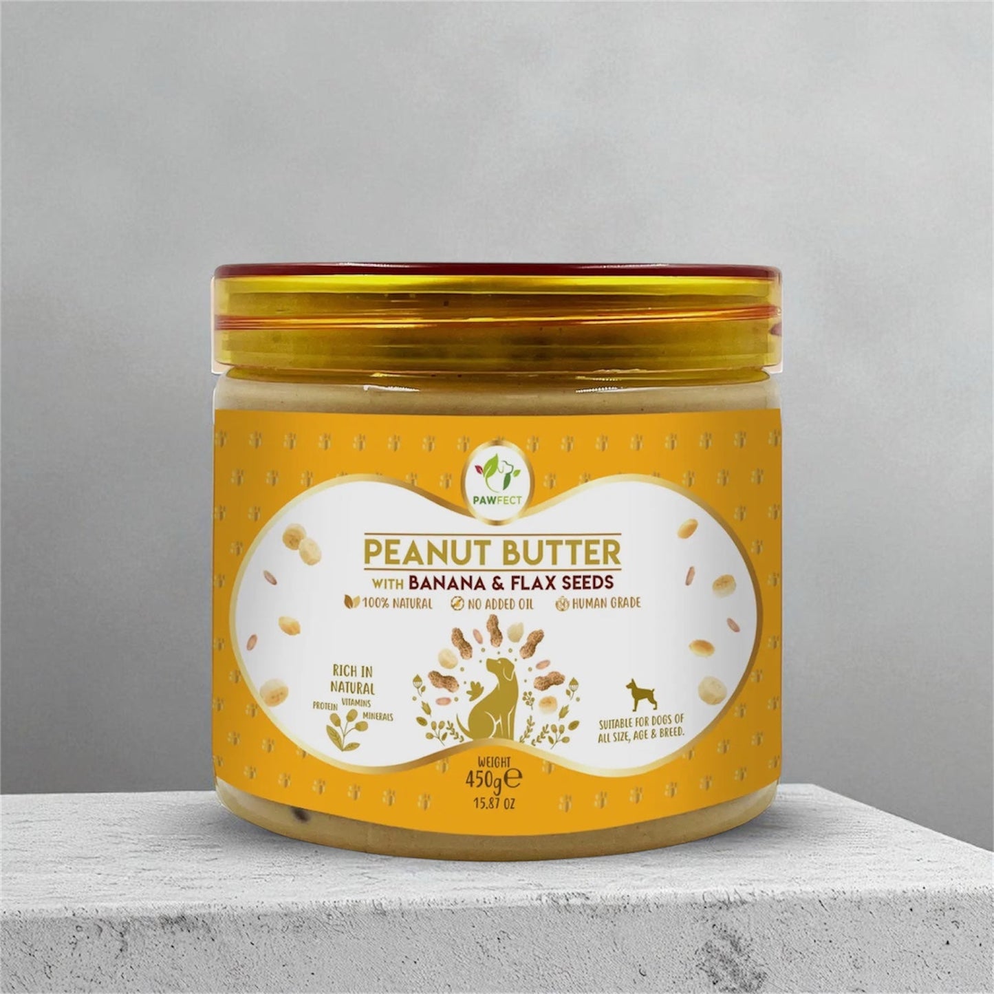 Beurre de cacahuète - Banane et graines de lin Pawfect