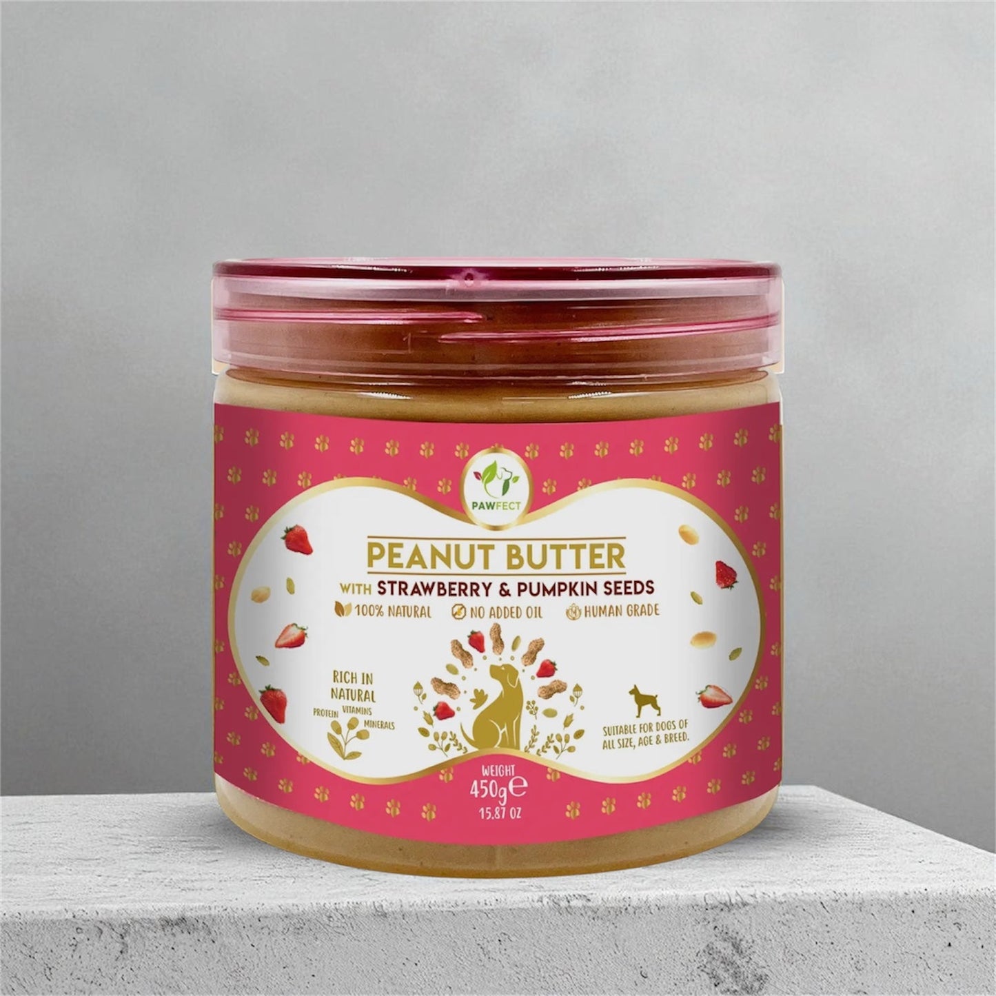 Beurre de cacahuète - fraise et citrouille Pawfect