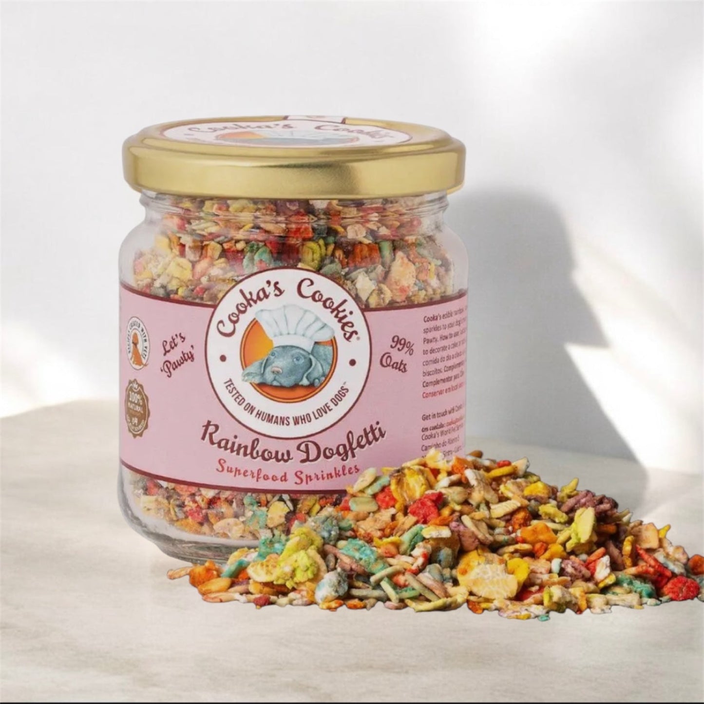 Rainbow dogfetti - flocons d'avoine Cooka's Cookies