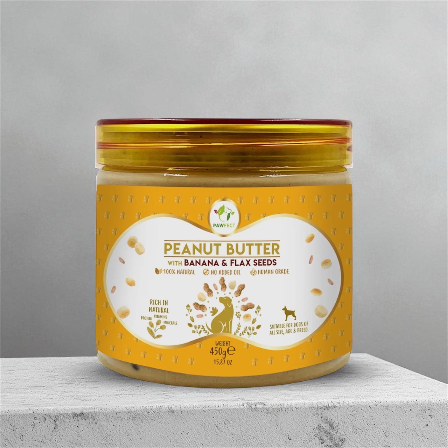 Beurre de cacahuète - Banane et graines de lin Pawfect