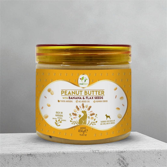 Beurre de cacahuète - Banane et graines de lin Pawfect